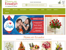 Tablet Screenshot of floresenecuador.com